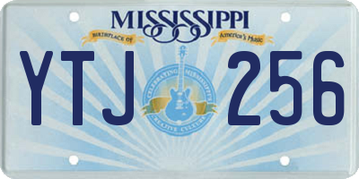 MS license plate YTJ256