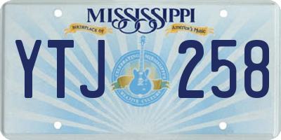 MS license plate YTJ258