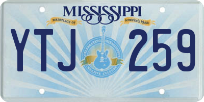 MS license plate YTJ259