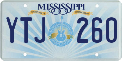 MS license plate YTJ260