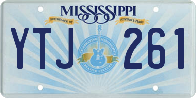 MS license plate YTJ261