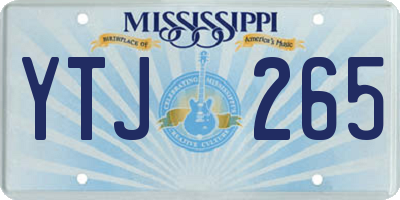 MS license plate YTJ265