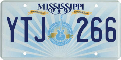 MS license plate YTJ266