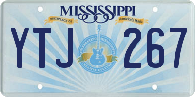 MS license plate YTJ267