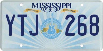 MS license plate YTJ268