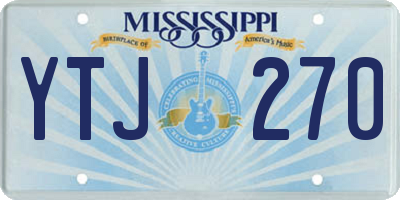 MS license plate YTJ270