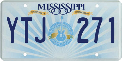 MS license plate YTJ271