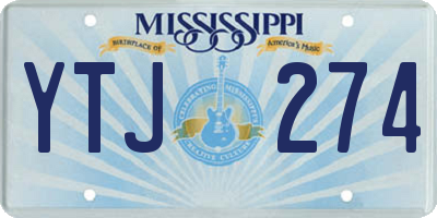 MS license plate YTJ274