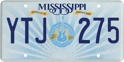 MS license plate YTJ275