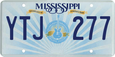 MS license plate YTJ277