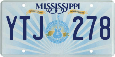 MS license plate YTJ278