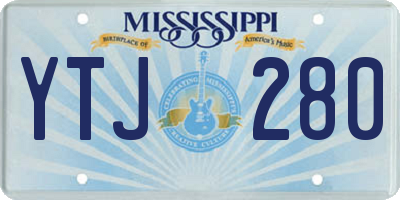 MS license plate YTJ280