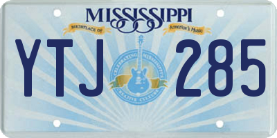 MS license plate YTJ285