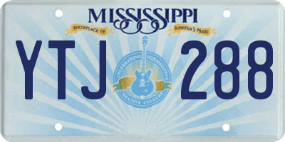 MS license plate YTJ288