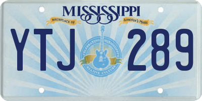 MS license plate YTJ289