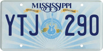 MS license plate YTJ290