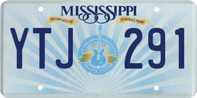 MS license plate YTJ291