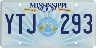 MS license plate YTJ293