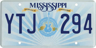 MS license plate YTJ294
