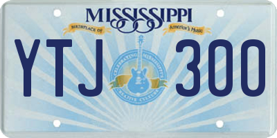 MS license plate YTJ300