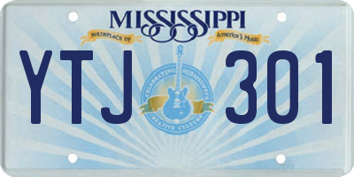 MS license plate YTJ301