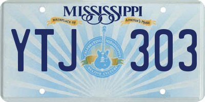 MS license plate YTJ303