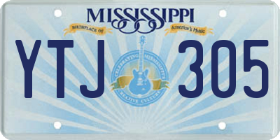 MS license plate YTJ305