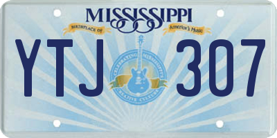 MS license plate YTJ307