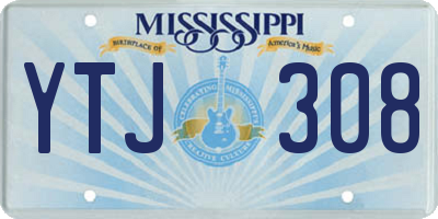 MS license plate YTJ308