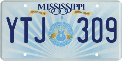 MS license plate YTJ309
