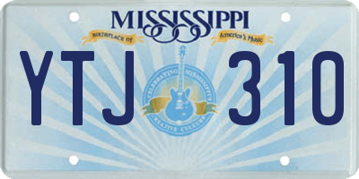 MS license plate YTJ310