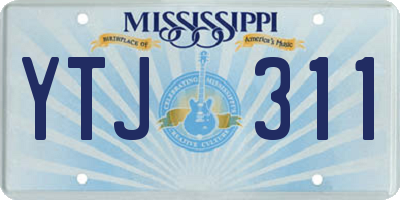MS license plate YTJ311
