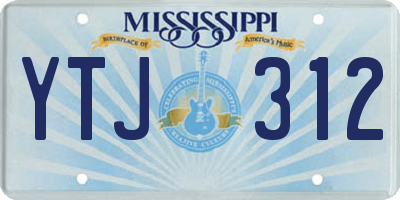MS license plate YTJ312