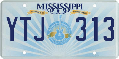 MS license plate YTJ313