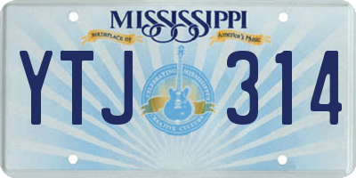 MS license plate YTJ314
