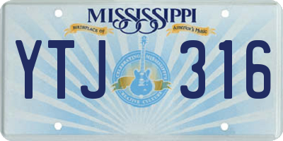 MS license plate YTJ316