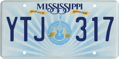 MS license plate YTJ317