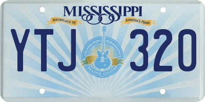 MS license plate YTJ320