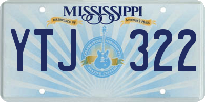 MS license plate YTJ322