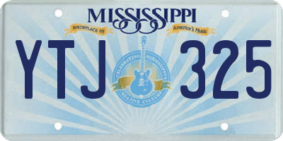 MS license plate YTJ325