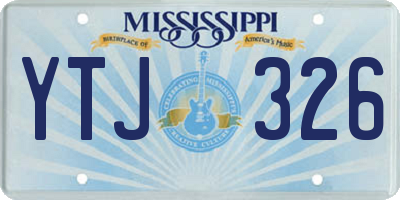 MS license plate YTJ326
