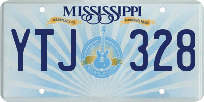 MS license plate YTJ328