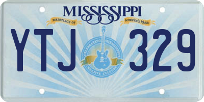 MS license plate YTJ329