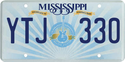 MS license plate YTJ330