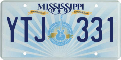 MS license plate YTJ331