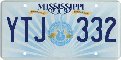MS license plate YTJ332