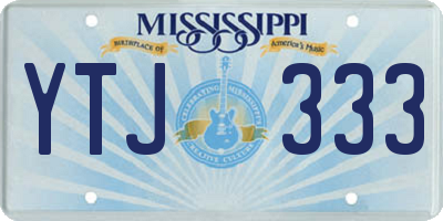 MS license plate YTJ333