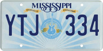 MS license plate YTJ334