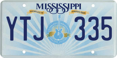 MS license plate YTJ335