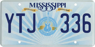 MS license plate YTJ336